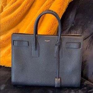 Large YSL Sac De Jour Black Leather